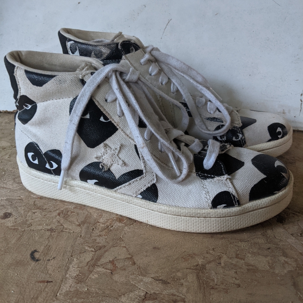 Converse Chuck Taylor All Star Hi x Comme des Garcons Shoes Hearts - Picture 3 of 16